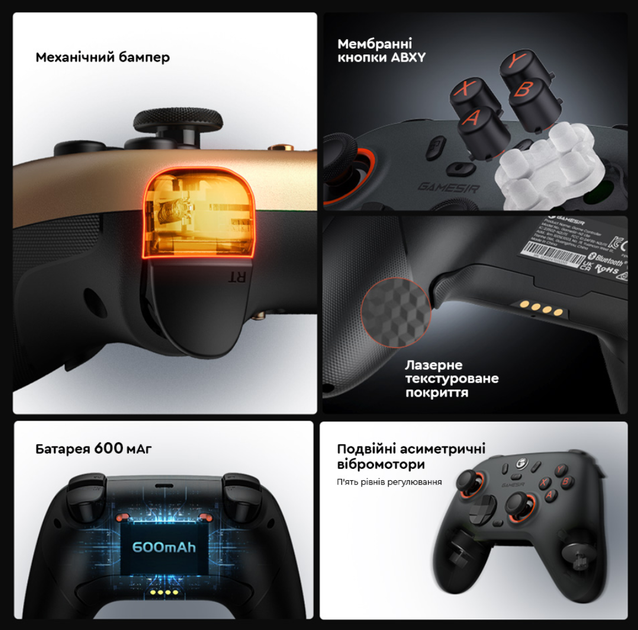 Беспроводной геймпад GameSir T4 Nova Lite 2 Panda Edition + 2.4GHz + кейс - изображение 9
