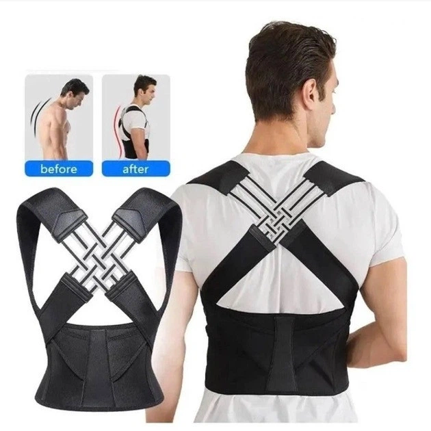 Корсет для вирівнювання спини POSTURE BELT, еластичний коректор постави, регульований, унісекс чорний - Фото 2 Корсет для вирівнювання спини POSTURE BELT, еластичний коректор постави, регульований, унісекс чорний - зображення 2