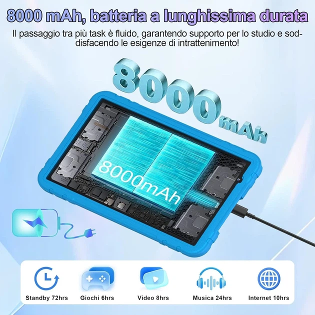 Планшет 10'' JUEDUR R500 8+22/128Gb 8 ядер Android 15 8000 мАч Черный (102011018) - Уценка - изображение 4