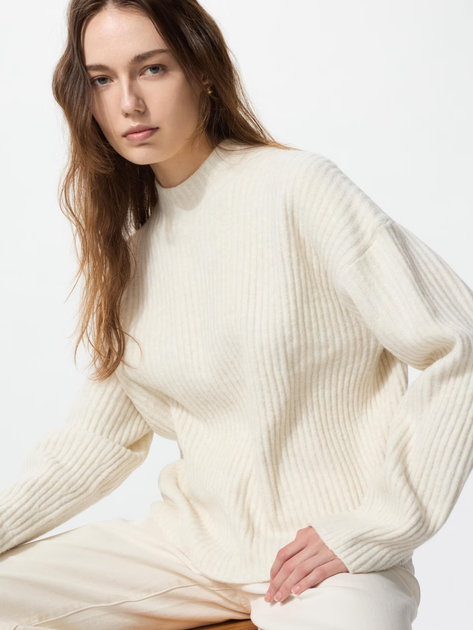 Джемпер Uniqlo розмір S білий (01) (479158) - Фото 1 Джемпер Uniqlo розмір S білий (01) (479158) - изображение 1