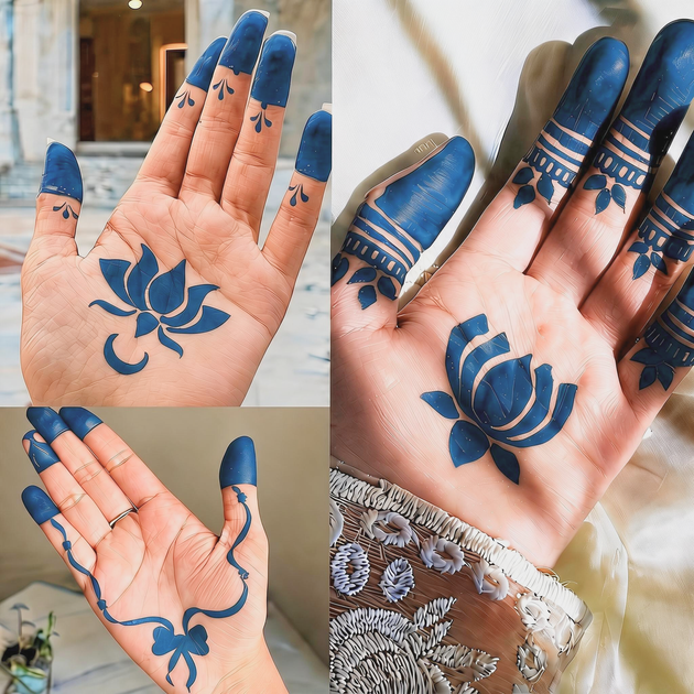 Хна для тимчасового тату EYIR Temporary Tattoo, колір Блакитний, 15 мл - зображення 2