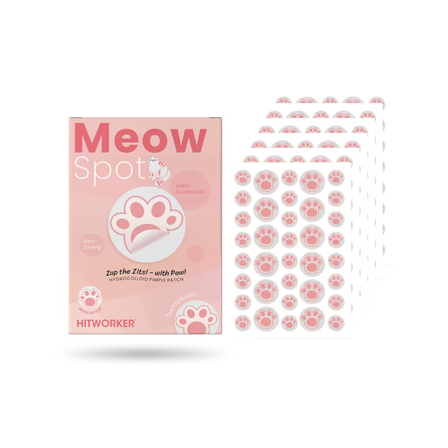 Патчи от прыщей и акне гидроколлоидные Hitworker Meow Spot в форме лапок, Прозрачные с розовым, 216 шт - Фото 4 Патчи от прыщей и акне гидроколлоидные Hitworker Meow Spot в форме лапок, Прозрачные с розовым, 216 шт - изображение 4