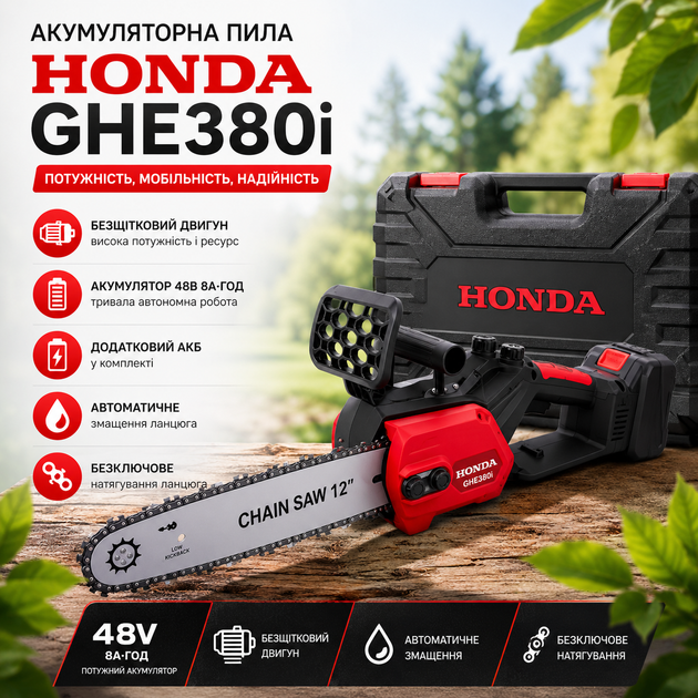 Аккумуляторная пила Honda GHE380i - изображение 2