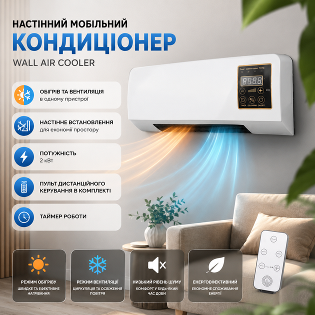 Настінний мобільний кондиціонер Wall Air Cooler - зображення 2