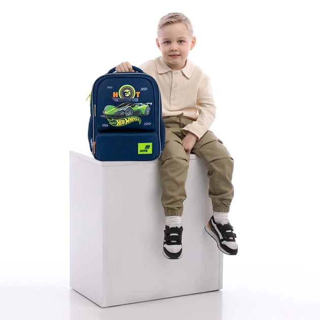 Рюкзак детский Kite Kids Hot Wheels, для мальчиков, синий (HW26-559XS) - изображение 5