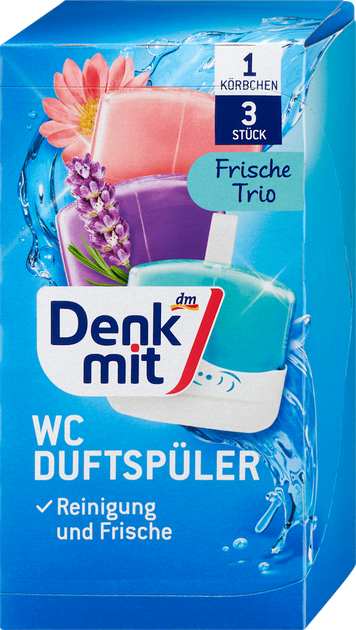 Туалетный блок Denkmit WC-Duftspüler (Frische-Trio) 3x55 мл - изображение 2