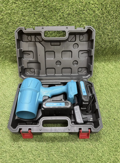 Воздуродувка аккумуляторная Krafftec Germany PRO 48V 6Ah бесщеточная, 2 аккумулятора, 850 Вт, 220 м/с, кейс, синяя - изображение 4