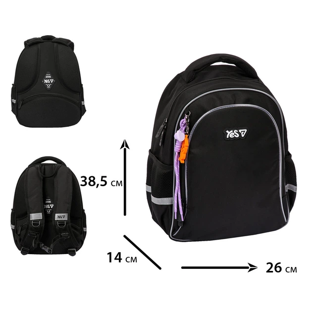 Рюкзак Yes Just Black S-115M для девочки 38 см (550296) - изображение 10