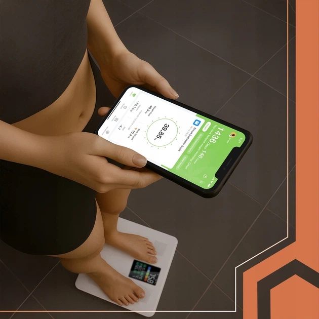 Смарт-весы Ruhhy 20676 до 226 кг с Bluetooth и анализом состава тела BMI, LCD-дисплей, диагностические весы Белые - изображение 2