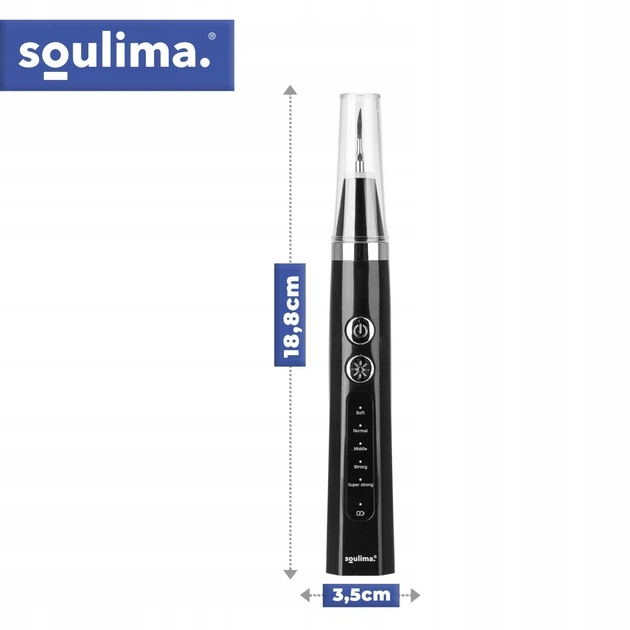 Ультразвуковий зубний скалер Soulima 25746 для видалення зубного каміння та нальоту, LED-підсвітка, USB-C, професійний набір для догляду за зубами - изображение 6