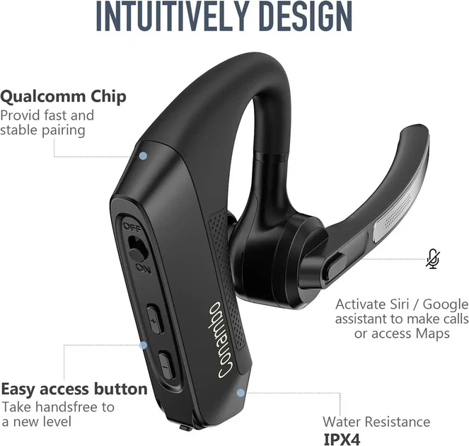 Гарнітура Conambo K21Bluetooth | Моно гарнітура з кейсом | Для дзвінків - изображение 6