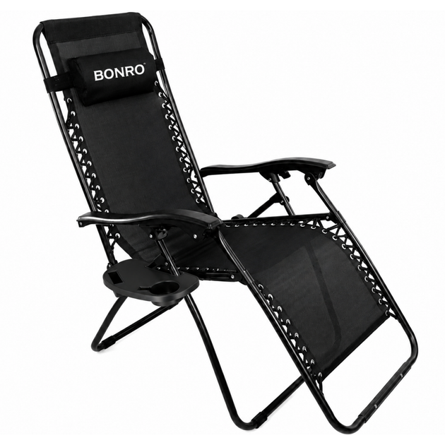 Шезлонг лежак Bonro СПА-167A чорний (70000021) - изображение 2