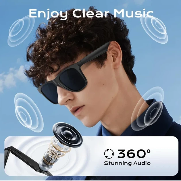 Смарт-очки AI Glasses, фотохромные, Bluetooth, звонки, музыка, AI-переводчик ChatGPT 4.0, защита от солнца и синего света - изображение 5