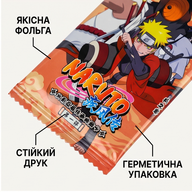 Карточки сувенирные картонные коллекционные Наруто Kayou Tier 1 Wave 5 бустеров по 5 карт, игральные карты аниме - изображение 2