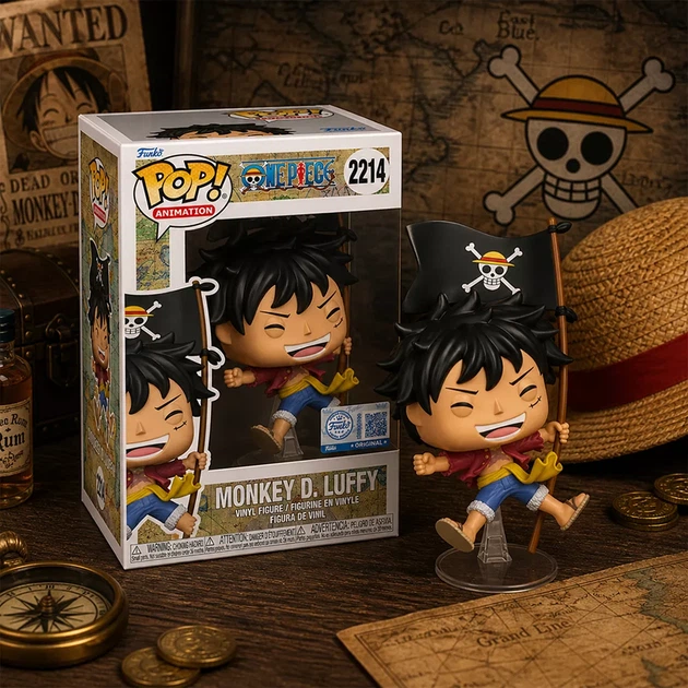 Фігурка Funko POP! One Piece Луффі з прапором (91970) - зображення 3