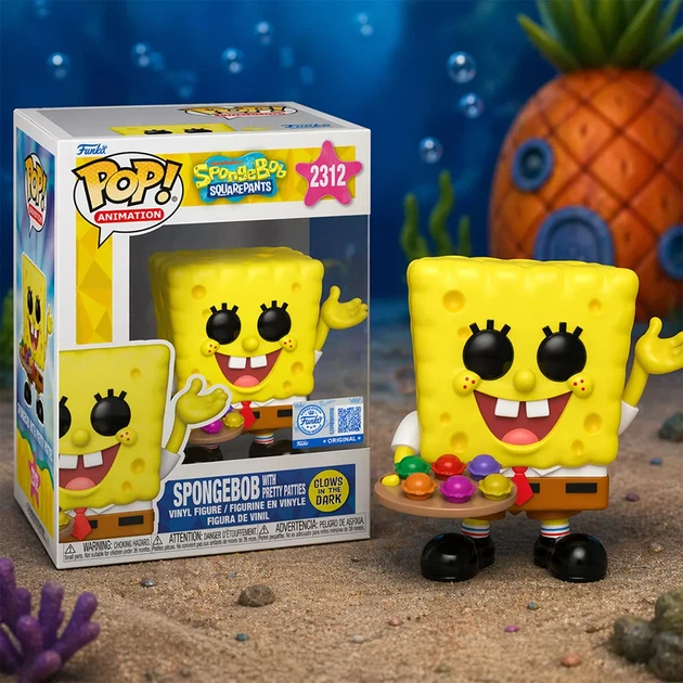 Фігурка Funko POP! SpongeBob SquarePants Губка Боб з крабсбургерами (92009) - зображення 4