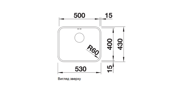 Мойка кухонная Blanco - 518205 SUPRA 500-U - изображение 2