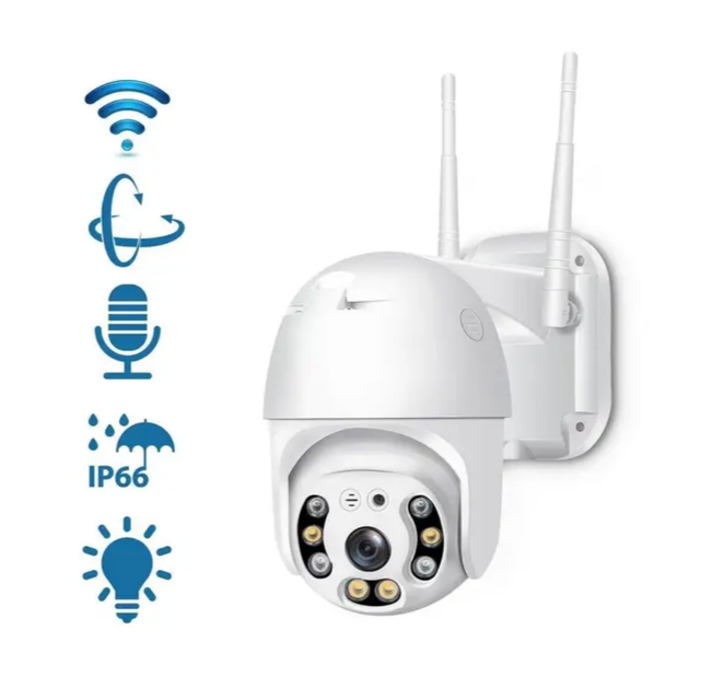 Камера видеонаблюдения WIFI PTZ Camera, уличная поворотная IP-камера со звуком, ночным видением, датчиком движения беспроводная вайфай камера с удаленным управлением через приложение для дома, квартиры, дачи, магазина, офиса - изображение 5