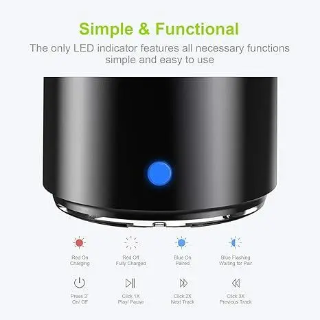 Портативная Bluetooth колонка EWA A106 Pro Black Беспроводная мини акустика с басовым излучателем Водонепроницаемая IP67 Чехол - изображение 4