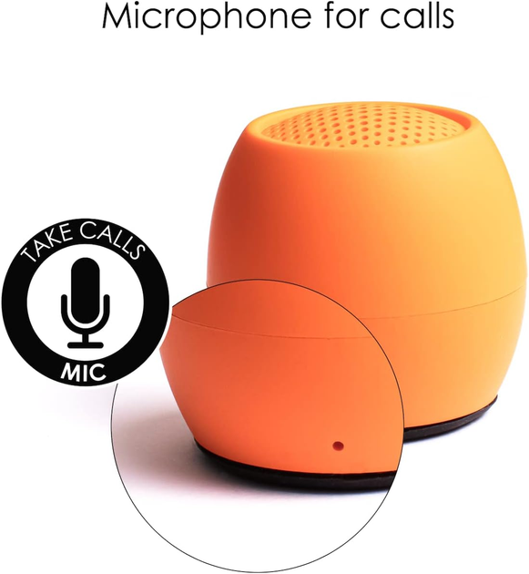 Портативная Bluetooth колонка Boompods Zero Orange Беспроводная мини акустика 10W Водонепроницаемая IPX6 с микрофоном и функцией с - Фото 8 Портативная Bluetooth колонка Boompods Zero Orange Беспроводная мини акустика 10W Водонепроницаемая IPX6 с микрофоном и функцией с - изображение 8