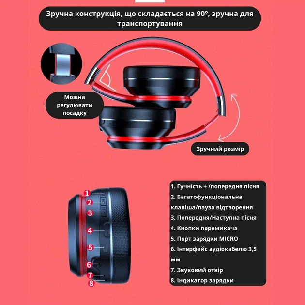 Повнорозмірні навушники Lenovo HD200 Bluetooth, бездротова/провідна гарнітура з мікрофоном, ігрові навушники з шумопоглинанням, Black - зображення 2