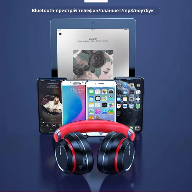 Повнорозмірні навушники Lenovo HD200 Bluetooth, бездротова/провідна гарнітура з мікрофоном, ігрові навушники з шумопоглинанням, Black - зображення 3