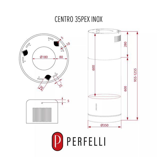 Вытяжка Perfelli CENTRO 35PEX INOX - изображение 14