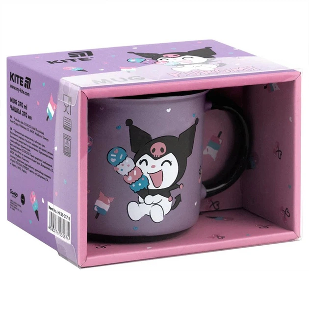Чашка Kite Kuromi 370 мл HK25-217-2 - Фото 6 Чашка Kite Kuromi 370 мл HK25-217-2 - зображення 6