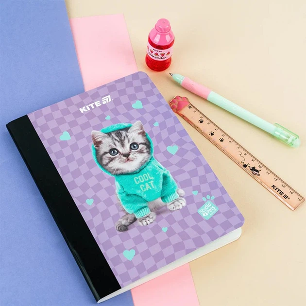 Блокнот Kite Studio Pets А5 60 аркушів клітинка SP25-192 - изображение 5