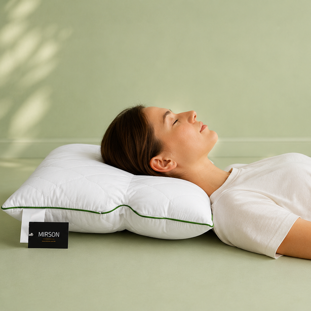 Подушка MirSon DeLuxe Eco-Soft Aloe Vera 564 Ортопедическая 50х70 см (2200000625151) - изображение 10