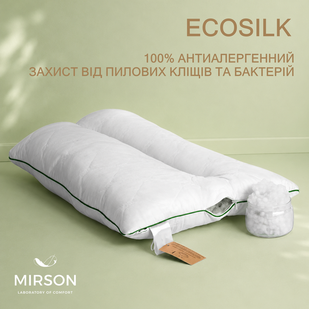 Подушка ортопедическая MirSon Premium Eco Aloe Vera 147 Средняя 50x70 см (2200000393029) - Фото 4 Подушка ортопедическая MirSon Premium Eco Aloe Vera 147 Средняя 50x70 см (2200000393029) - изображение 4