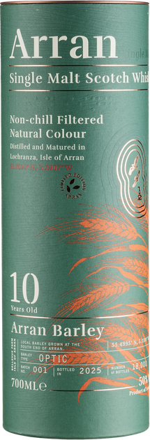 Виски Arran Barley 10 yo 0.7 л 50% в тубусе (5060044489280/2021001156808N) - изображение 3