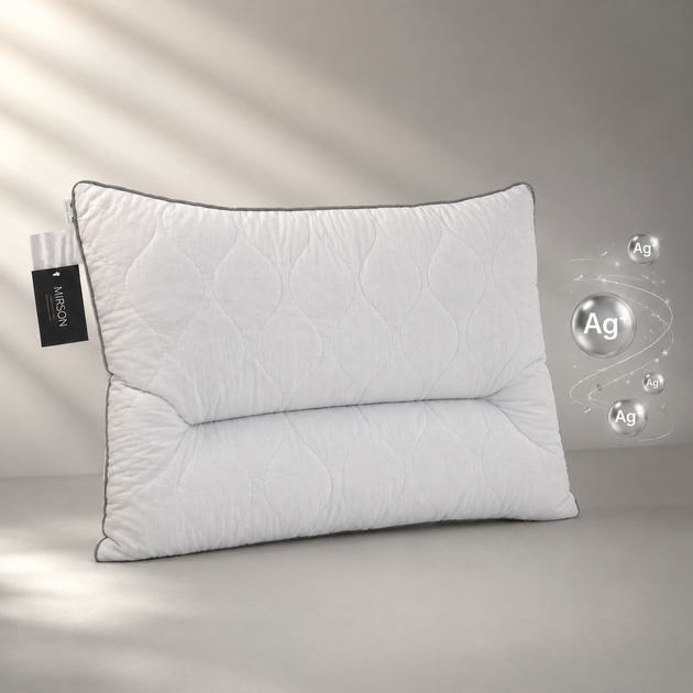 Подушка ортопедическая MirSon Deluxe Eco Silver 181 Средняя 50x70 см (2200000398529) - изображение 7