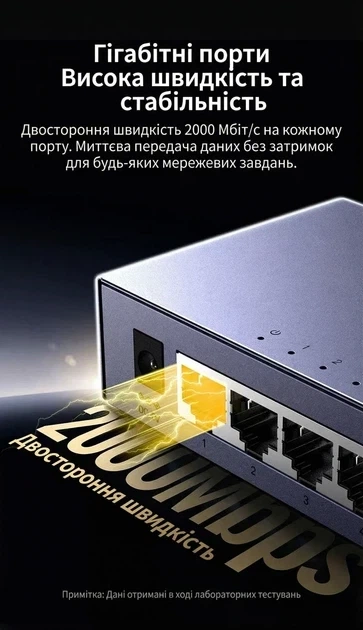 Коммутатор UGREEN 8-портовый Gigabit Ethernet RJ45 Switch в алюминиевом корпусе (CM934) - изображение 4