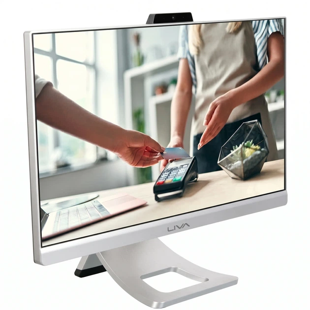 Сенсорный моноблок ECS AIO G24-H610 / Intel Core i9-12900 / RAM 32GB / SSD 2TB / 1 x HDMI / 1 x LAN / Wi-Fi 5 / Bluetooth 4.2 / Windows 11 / Серебристый (101917939) - изображение 2