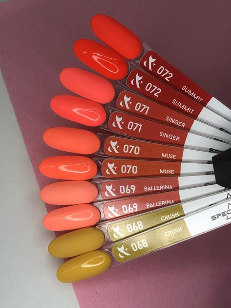 Гель-лак F.O.X Spectrum Gel Vinyl 070 Muse кораловий 7 мл - зображення 2