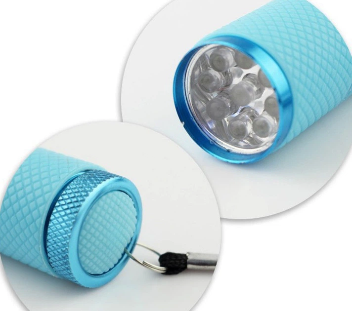 Фонарик UV/LED для сушки гель-лака с прорезиненой ручкой Голубой - изображение 2