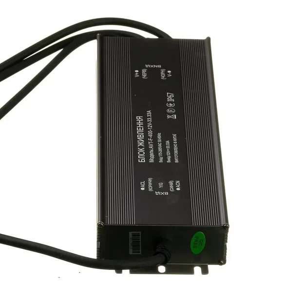 Блок питания для светодиодной (LED) ленты AVT 12В 400Вт 33.3А, герметичный IP65 (для улицы, уличный) - Фото 2 Блок питания для светодиодной (LED) ленты AVT 12В 400Вт 33.3А, герметичный IP65 (для улицы, уличный) - изображение 2