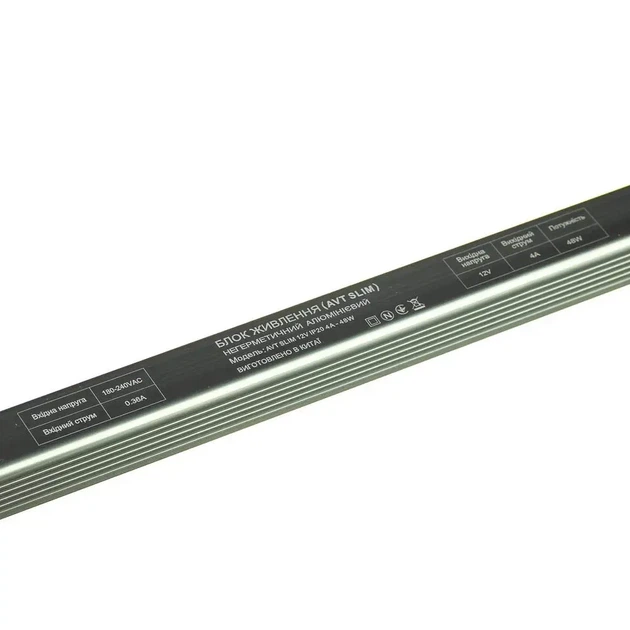 Бытовой (мебельный) Блок питания для светодиодной ленты AVT 12В 48Вт 4А (stick, slim) - узкий IP20 - изображение 3