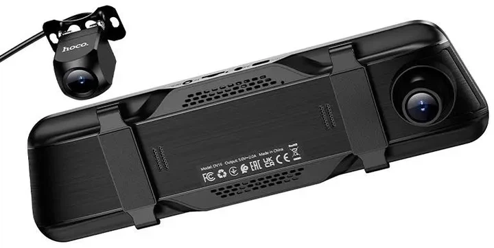 Відеореєстратор Hoco DV16 9.66" Dual-Channel з задньою камерою Black (6942007664219) - зображення 2