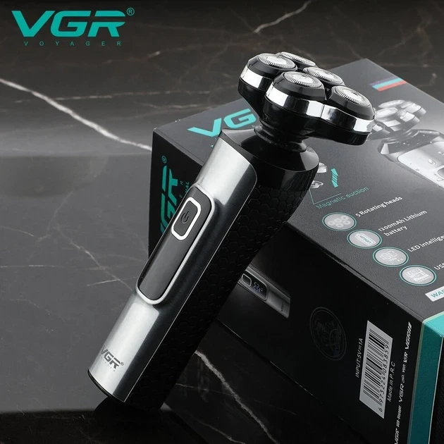 Электробритва VGR V-385 роторная с аккумулятором 1200 mAh и защитой IPx5 - изображение 10