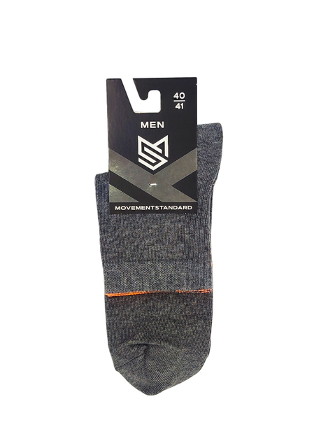 Шкарпетки чоловічі короткі бавовняні MovementStandard M0211S 40-41 Сірий меланж (4823121006425) - Фото 4 Шкарпетки чоловічі короткі бавовняні MovementStandard M0211S 40-41 Сірий меланж (4823121006425) - зображення 4
