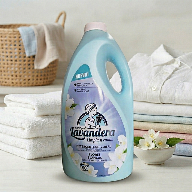 Гель для прання Lavandera Floras Blancas на 90 прань 4,5 л - изображение 2