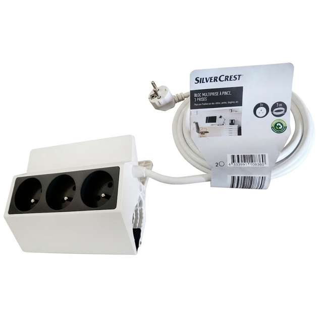 Удлинитель SilverCrest с зажимом на 3 розетки 3 м 16 А 1667AP - изображение 2
