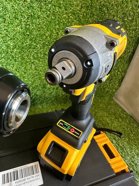 Гайковерт акумуляторний Krafftec Germany PRO 48V 8Ah 1500 Нм безщітковий ударний професійний жовтий - зображення 4