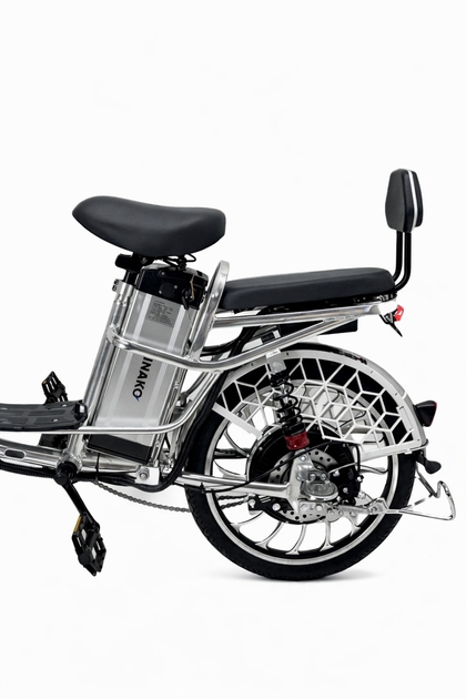 Електровелосипед Minako Pro 20" з кошиком 750W 60V/21Ah пасажирський для кур'єрів сірий (LUX1842) - зображення 3