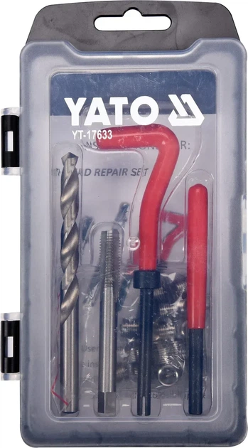 Набір для ремонту різьби YATO M8 x 1.25 мм 30 шт YT-17633 - зображення 2