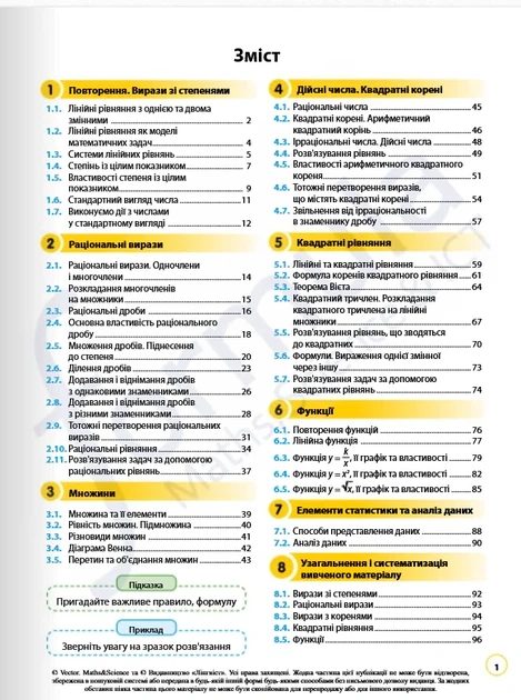 Алгебра 8 клас. Робочий зошит - Джон Ендрю Біос (9786178290375) - изображение 2