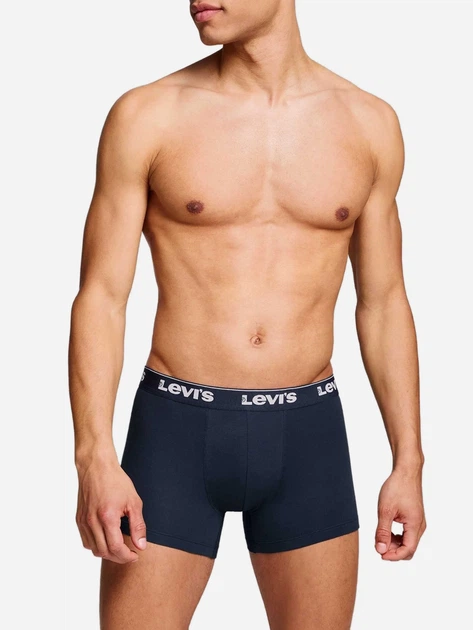 Набор трусов боксеров мужских хлопковых Levi`s 701236673-002 2XL 3 шт Темно-синий (8720245961592) - изображение 2