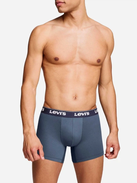 Набор трусов боксеров мужских хлопковых Levi`s 701236673-002 2XL 3 шт Темно-синий (8720245961592) - изображение 3